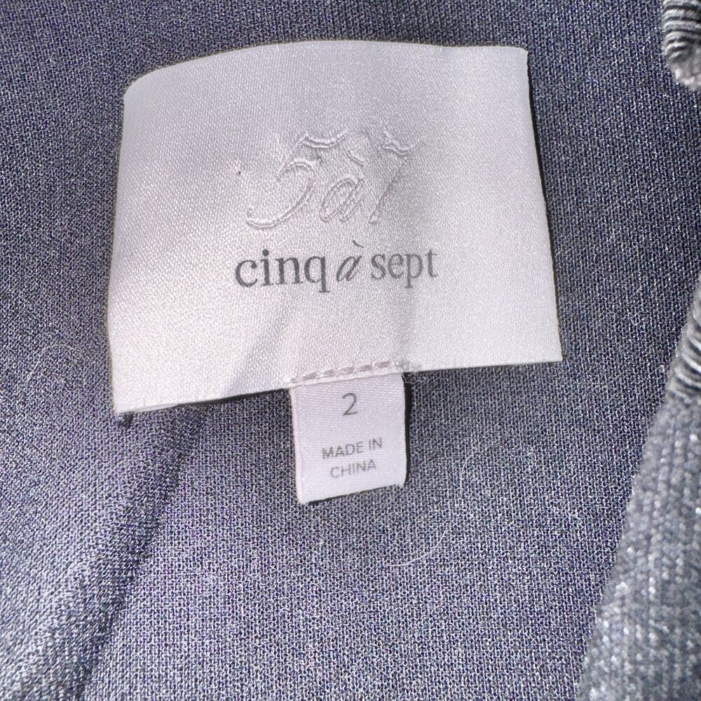 Cinq a Sept Cropped Blazer Black Ivory Size 2 - Picture 6 of 8